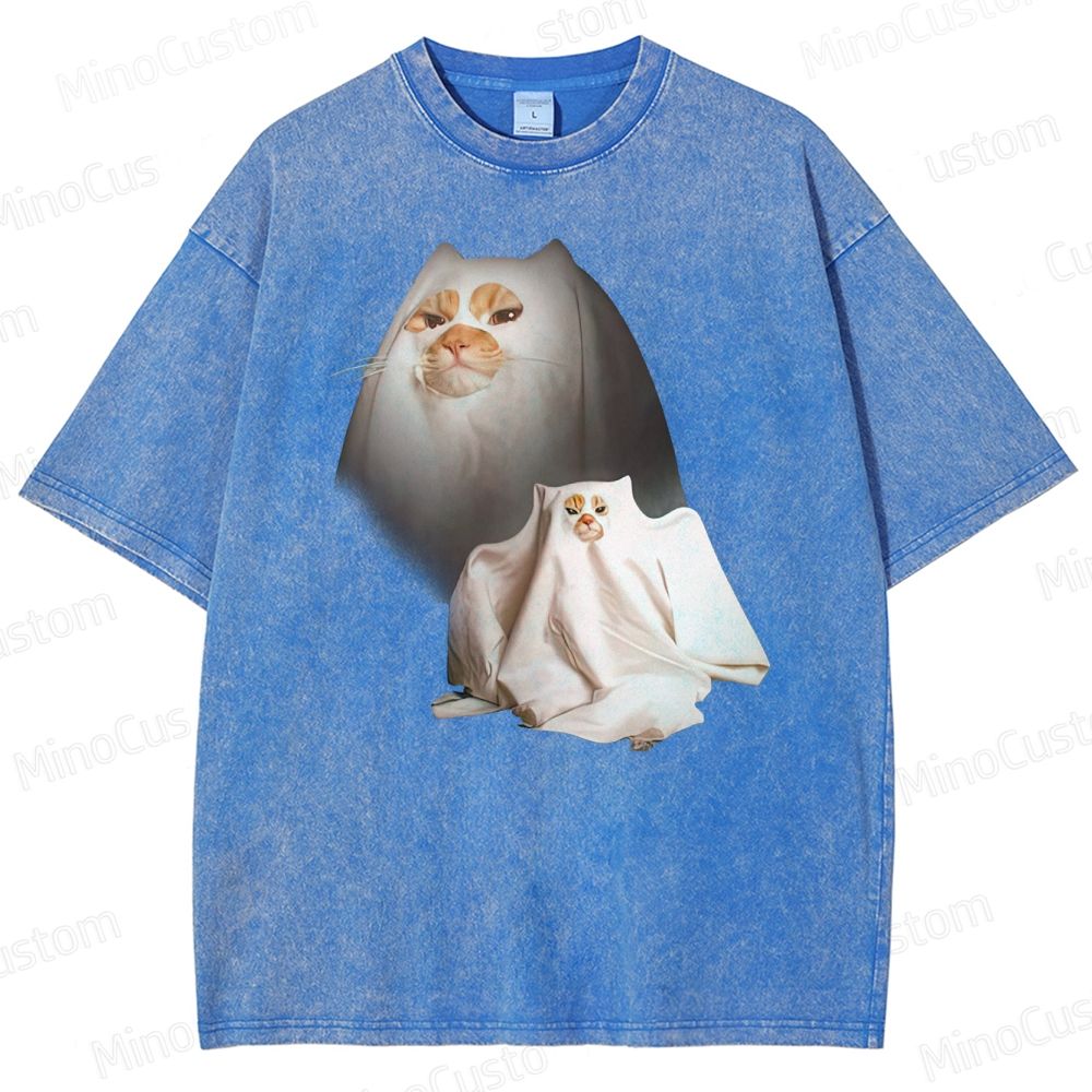 Ghost Kitten Washed T-Shirt 