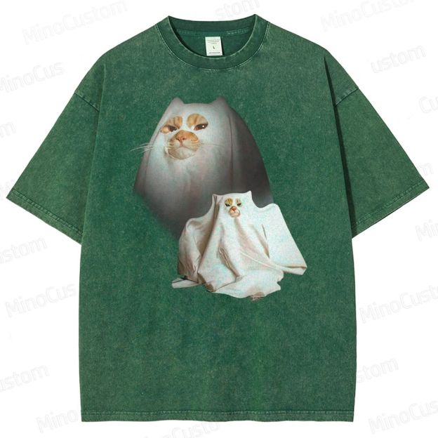Ghost Kitten Washed T-Shirt 