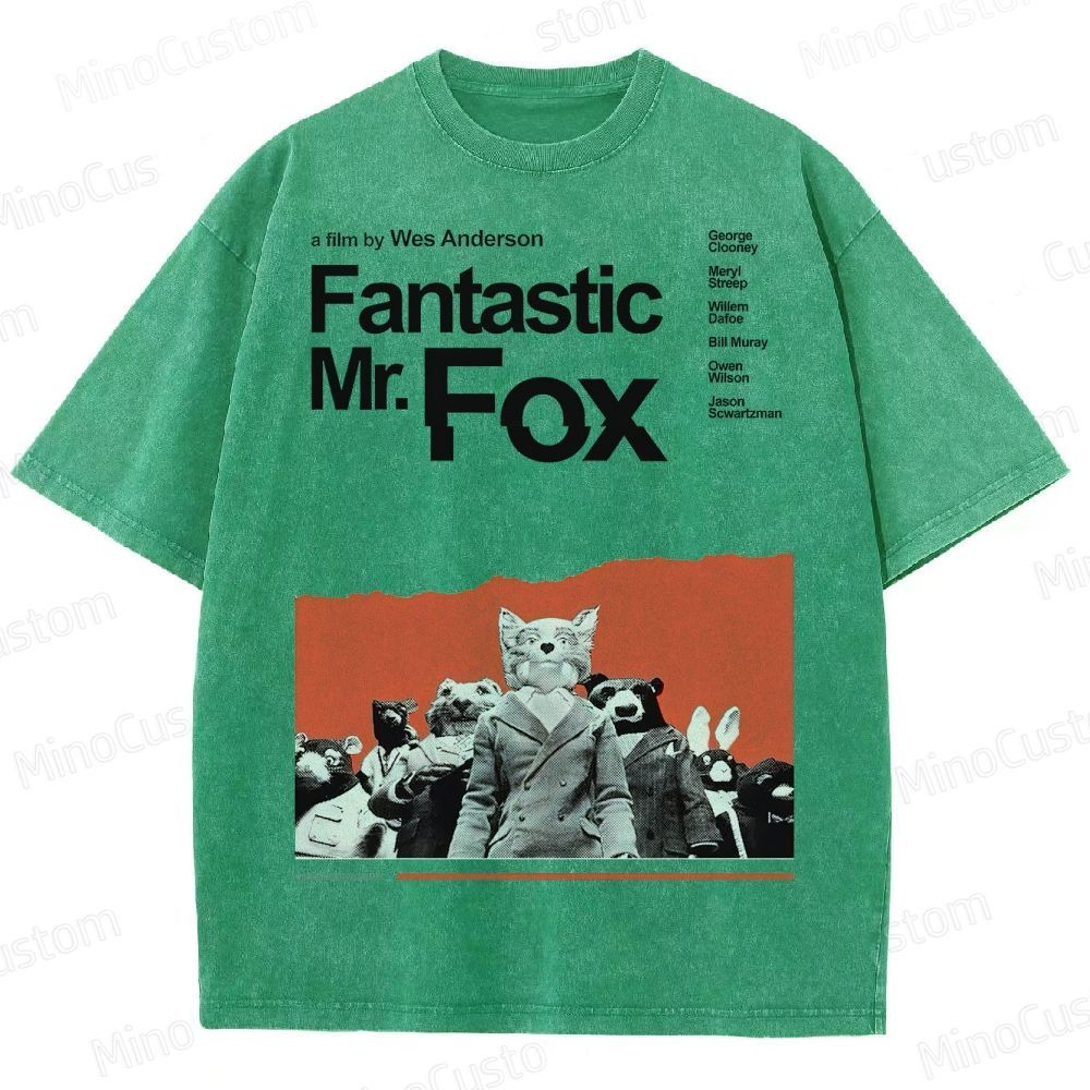 Fantastic Mr. Fox Movie Vintage Animal Washed T-Shirt