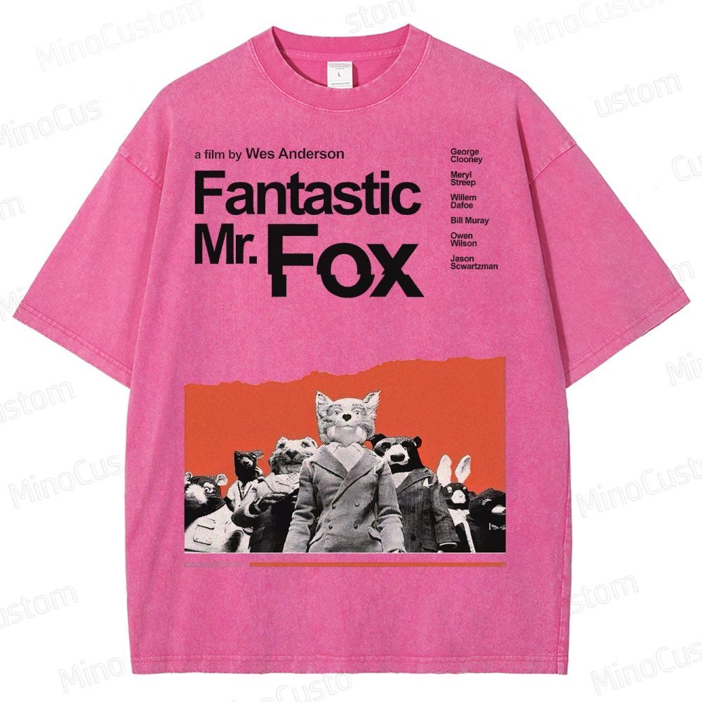 Fantastic Mr. Fox Movie Vintage Animal Washed T-Shirt 