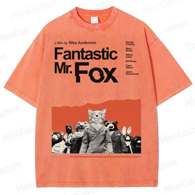 Fantastic Mr. Fox Movie Vintage Animal Washed T-Shirt 
