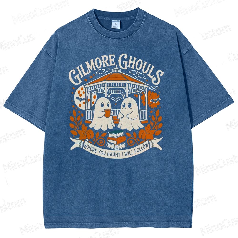 Gilmore Ghouls Vintage Washed Halloween Graphic T - shirt