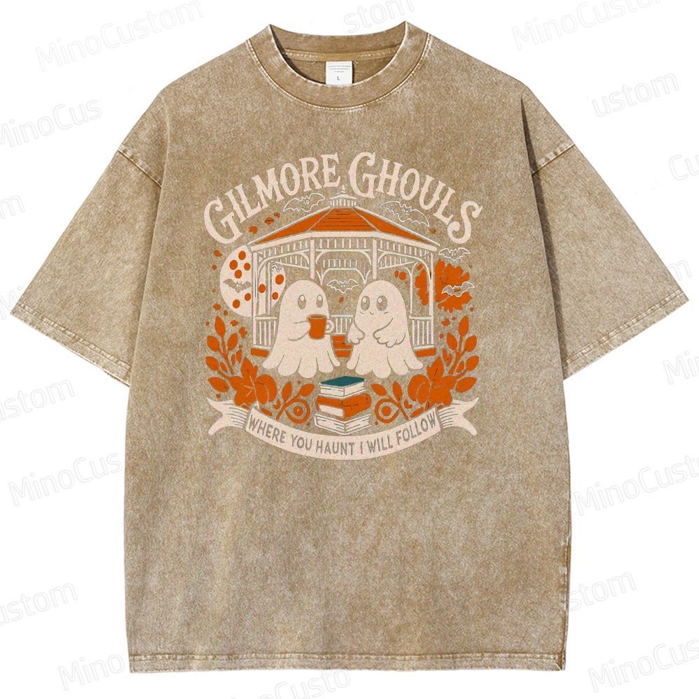 Gilmore Ghouls Vintage Washed Halloween Graphic T - shirt