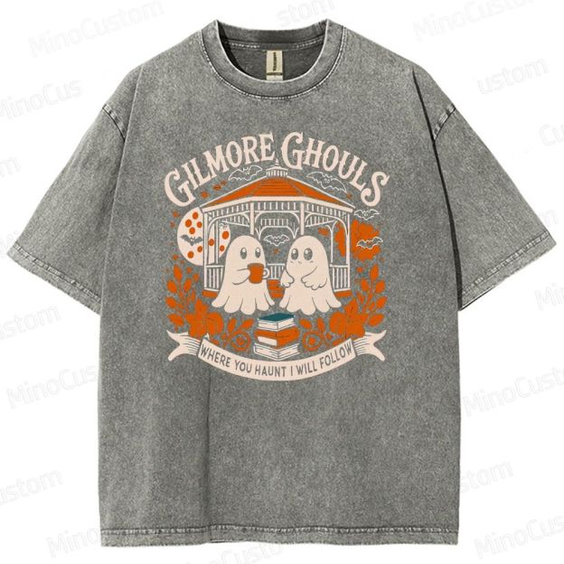 Gilmore Ghouls Vintage Washed Halloween Graphic T - shirt