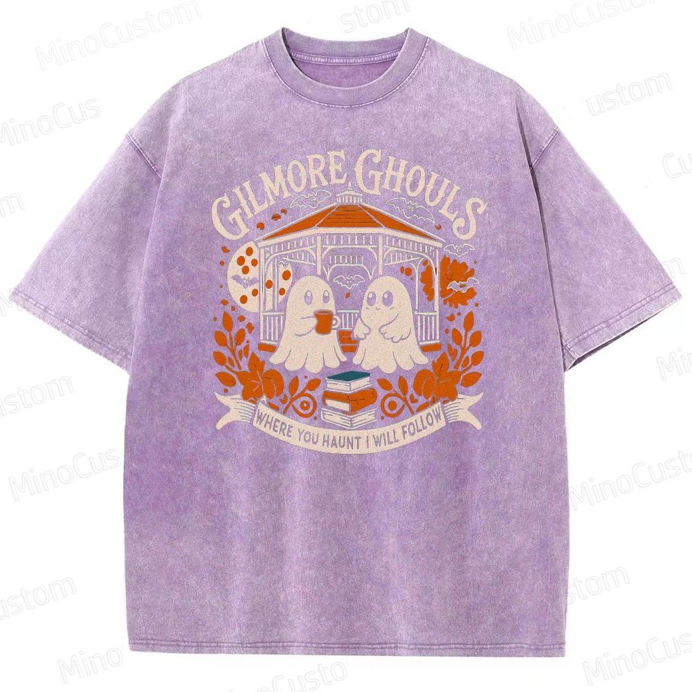Gilmore Ghouls Vintage Washed Halloween Graphic T - shirt