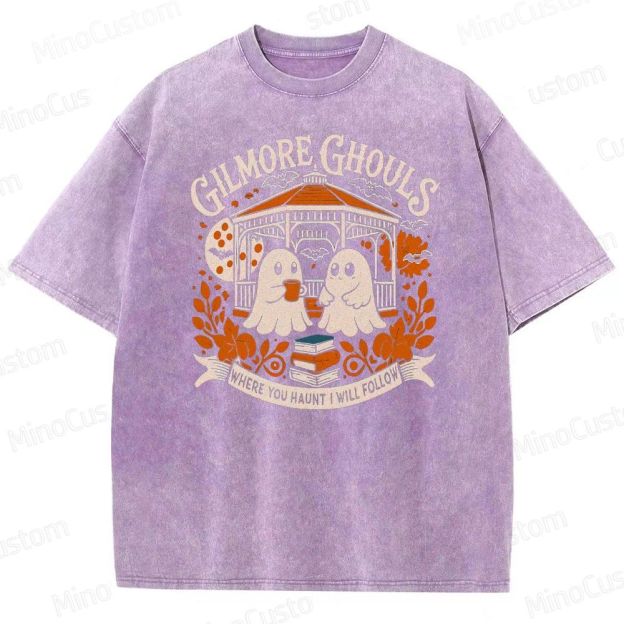 Gilmore Ghouls Vintage Washed Halloween Graphic T - shirt
