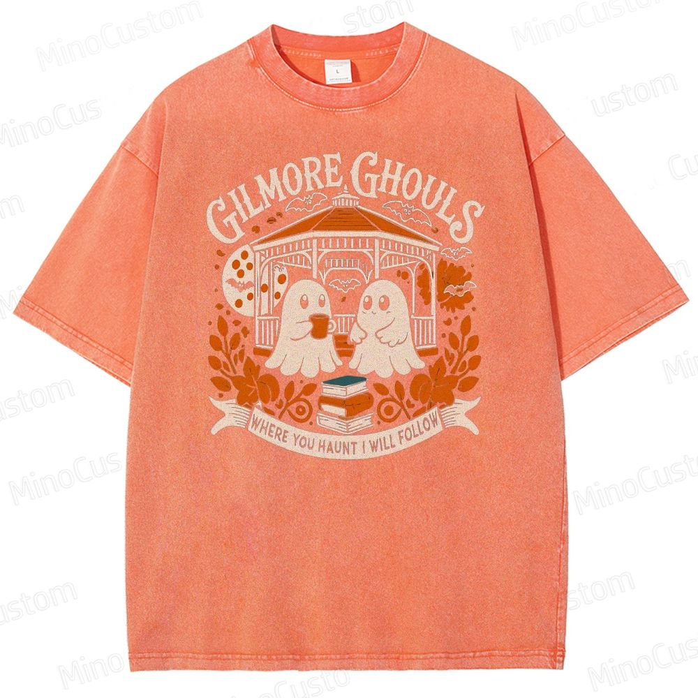 Gilmore Ghouls Vintage Washed Halloween Graphic T - shirt