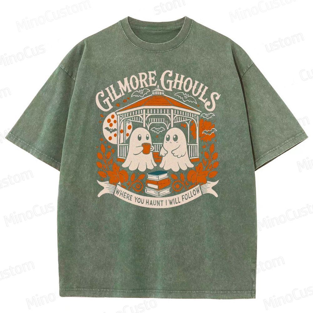 Gilmore Ghouls Vintage Washed Halloween Graphic T - shirt