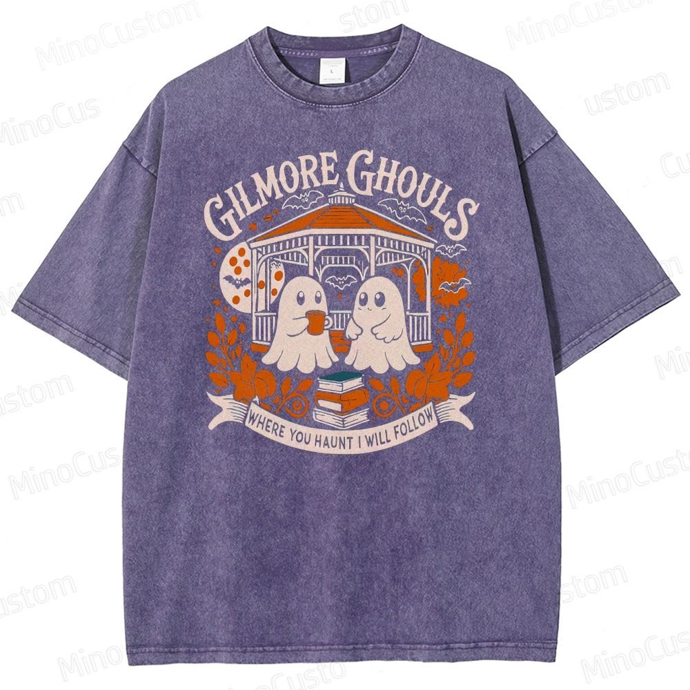 Gilmore Ghouls Vintage Washed Halloween Graphic T - shirt