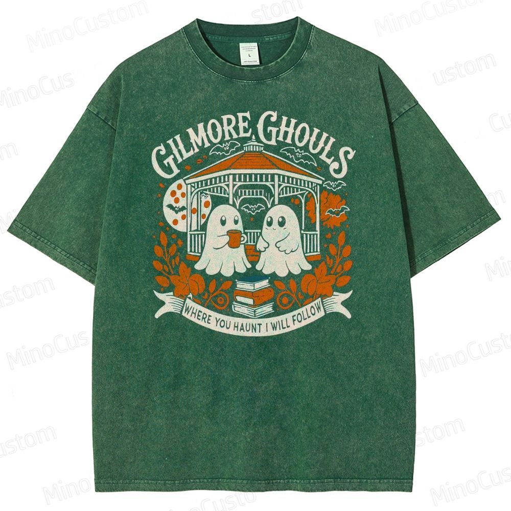 Gilmore Ghouls Vintage Washed Halloween Graphic T - shirt
