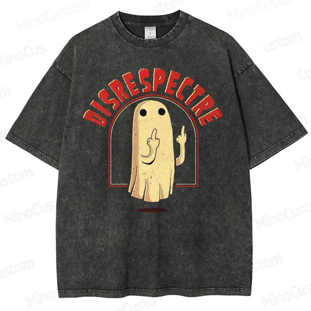 "Disrespectre" Ghost Vintage Washed Graphic T - shirt