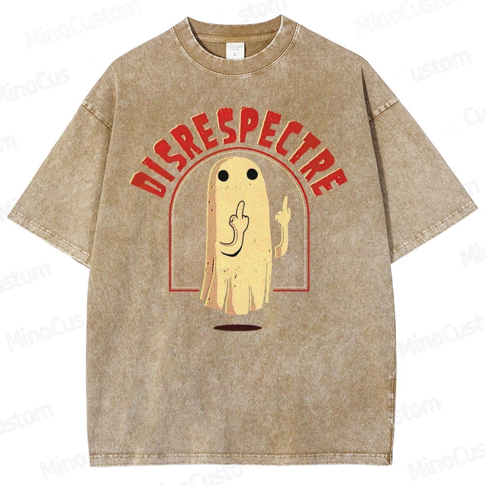 "Disrespectre" Ghost Vintage Washed Graphic T - shirt