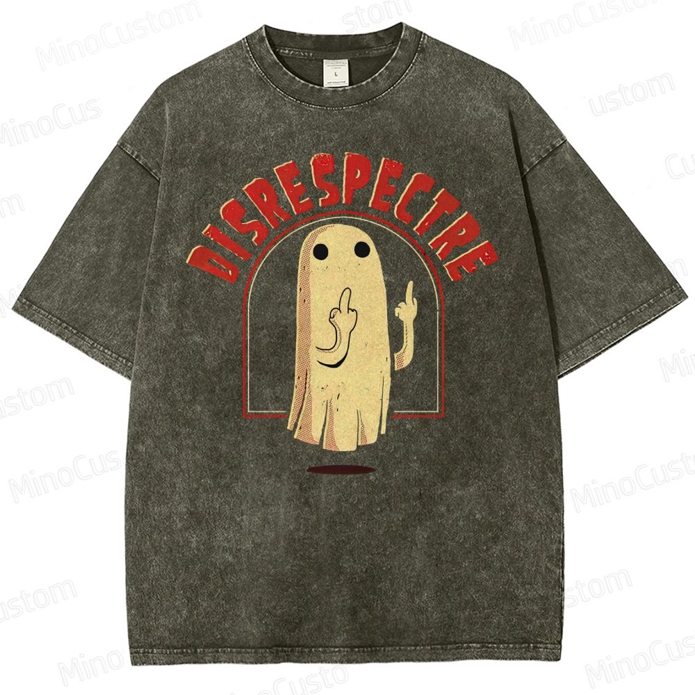 "Disrespectre" Ghost Vintage Washed Graphic T - shirt