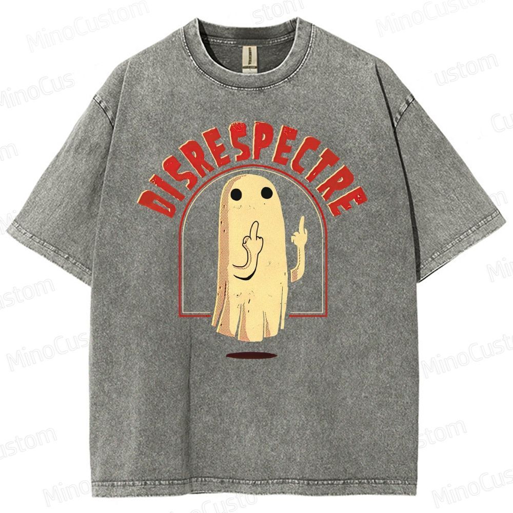 "Disrespectre" Ghost Vintage Washed Graphic T - shirt