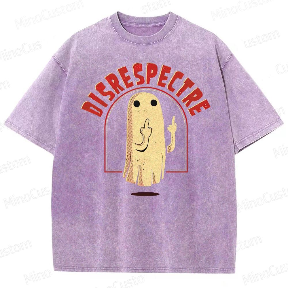 "Disrespectre" Ghost Vintage Washed Graphic T - shirt