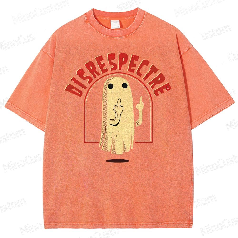 "Disrespectre" Ghost Vintage Washed Graphic T - shirt