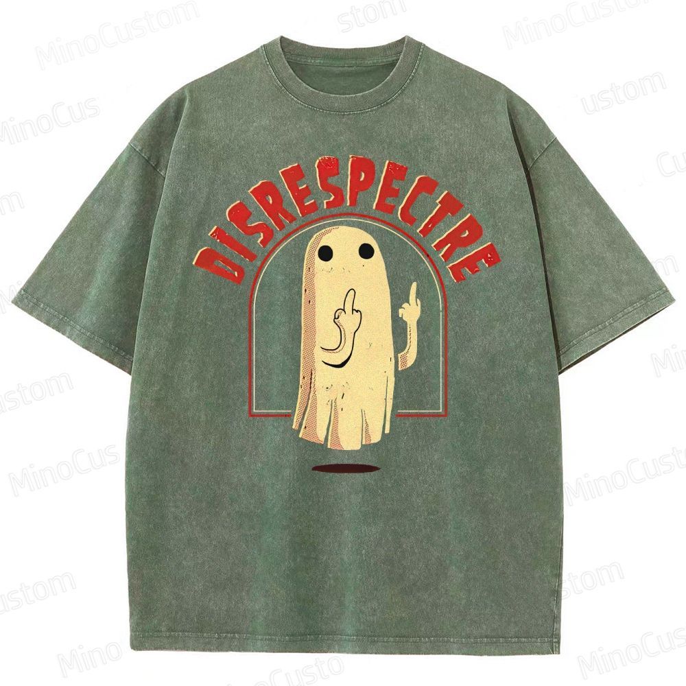 "Disrespectre" Ghost Vintage Washed Graphic T - shirt