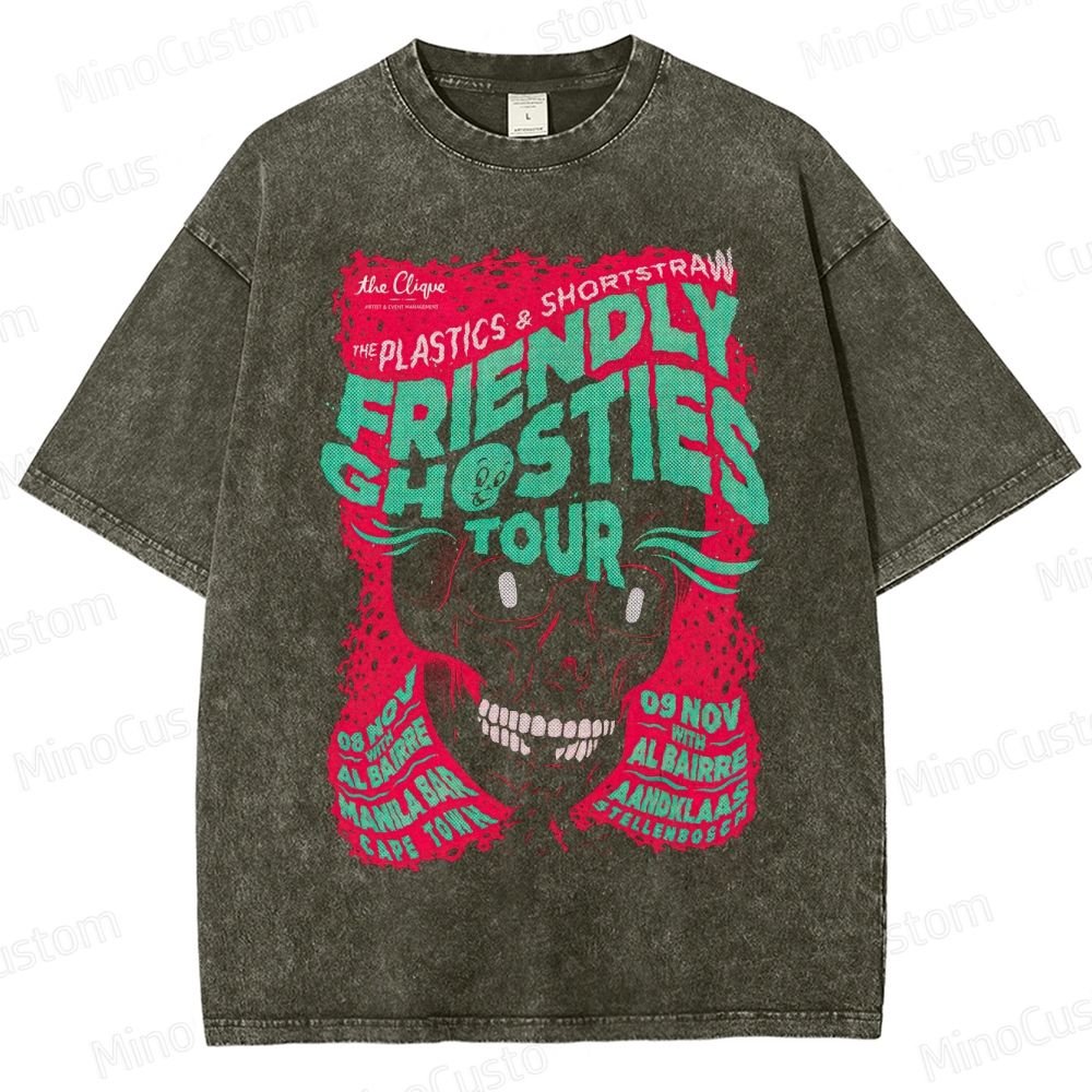 "Friendly Ghosties Tour" Vintage Washed Graphic T - shirt