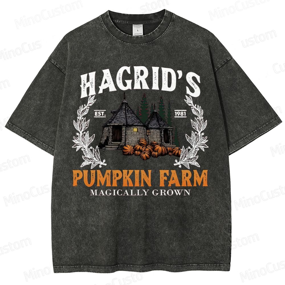 Hagrid's Pumpkin Farm Harry Potter Vintage Washed T - shirt