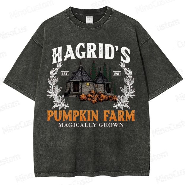 Hagrid's Pumpkin Farm Harry Potter Vintage Washed T - shirt