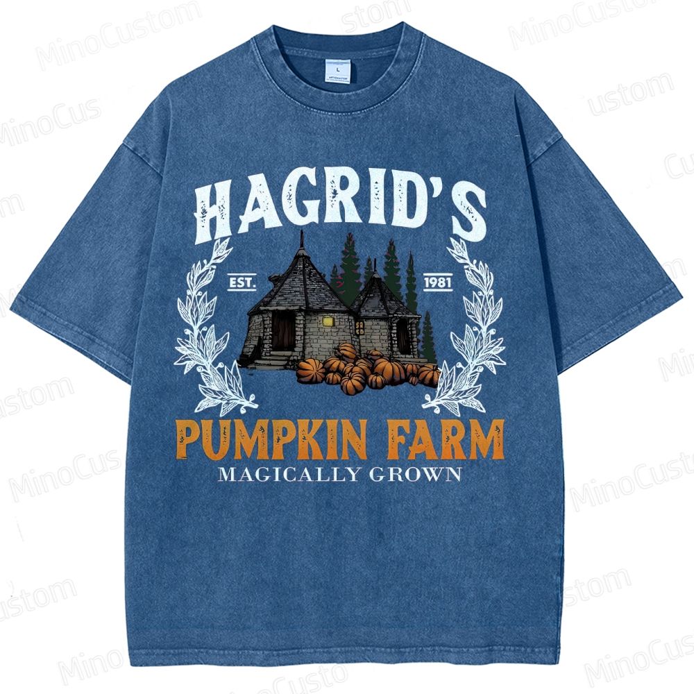 Hagrid's Pumpkin Farm Harry Potter Vintage Washed T - shirt