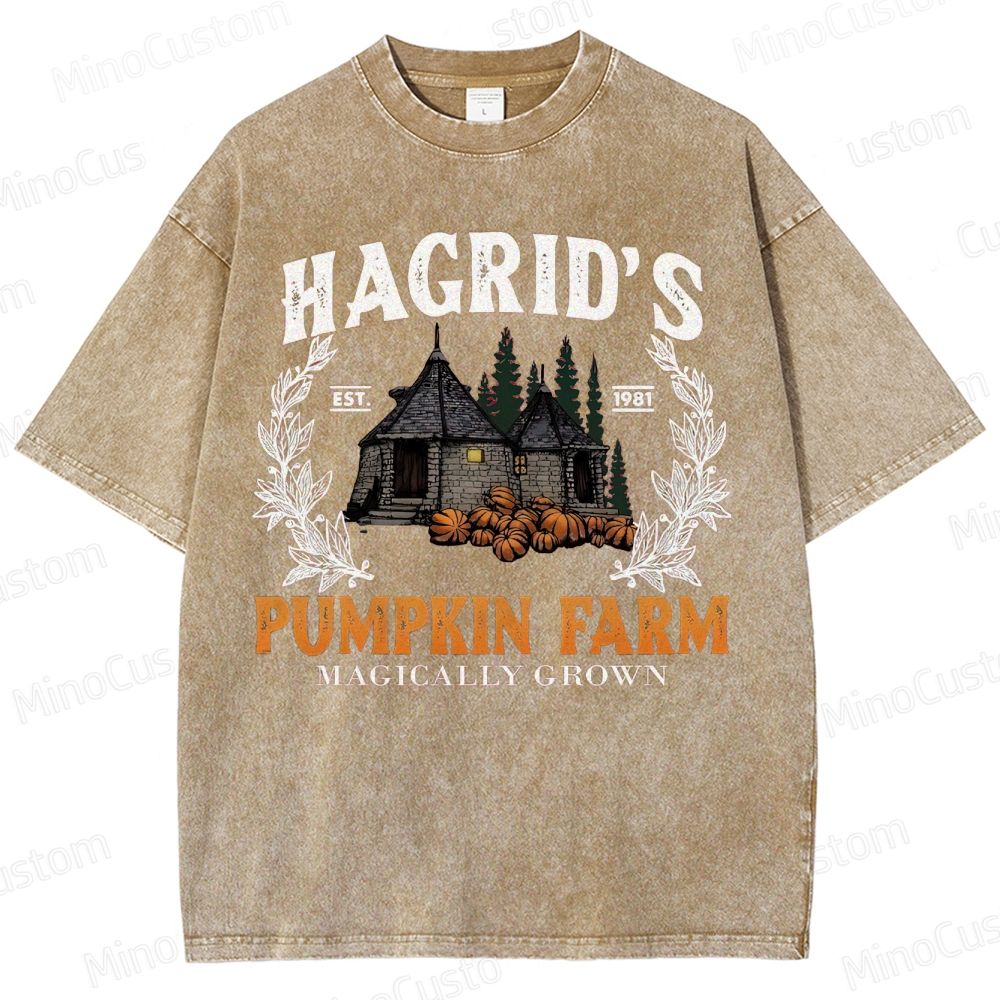 Hagrid's Pumpkin Farm Harry Potter Vintage Washed T - shirt