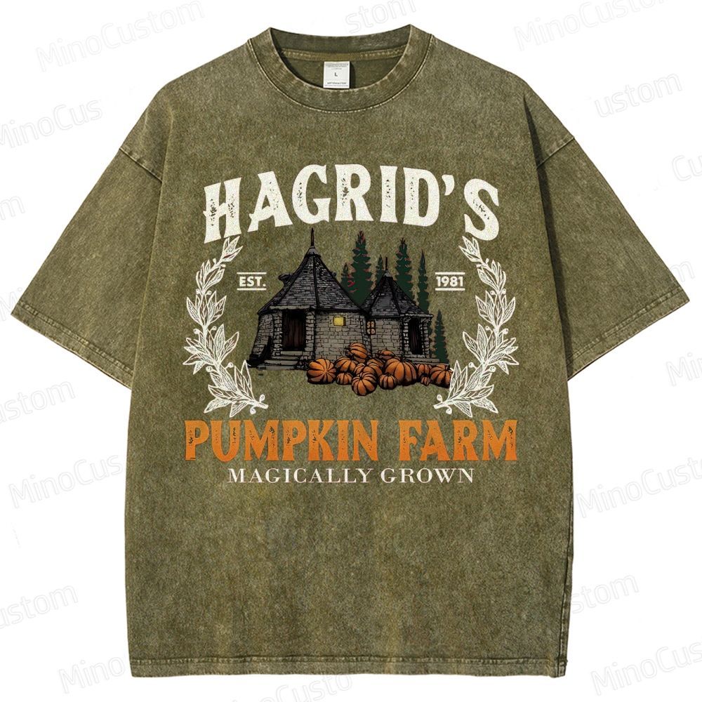 Hagrid's Pumpkin Farm Harry Potter Vintage Washed T - shirt