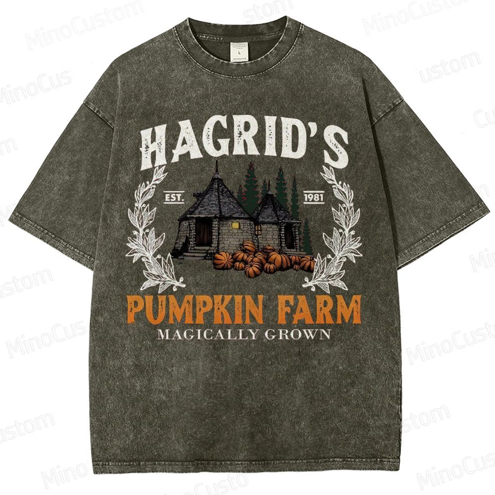 Hagrid's Pumpkin Farm Harry Potter Vintage Washed T - shirt