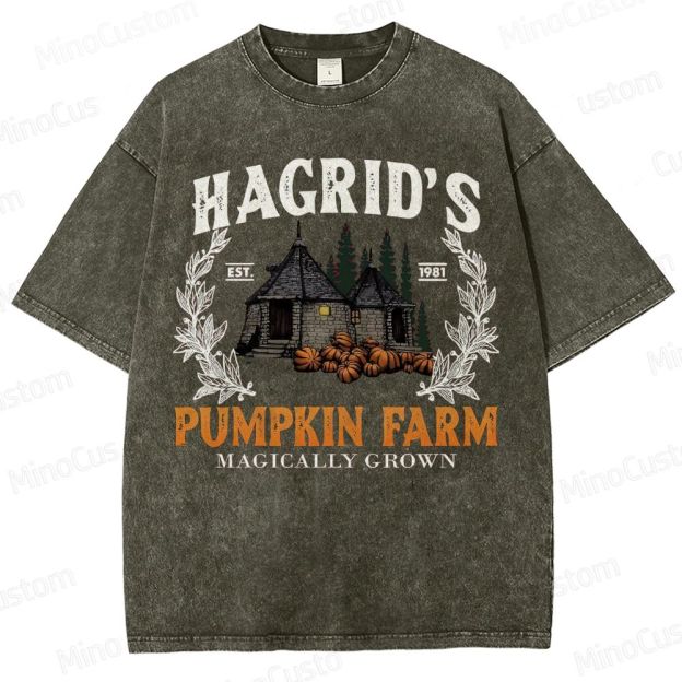 Hagrid's Pumpkin Farm Harry Potter Vintage Washed T - shirt