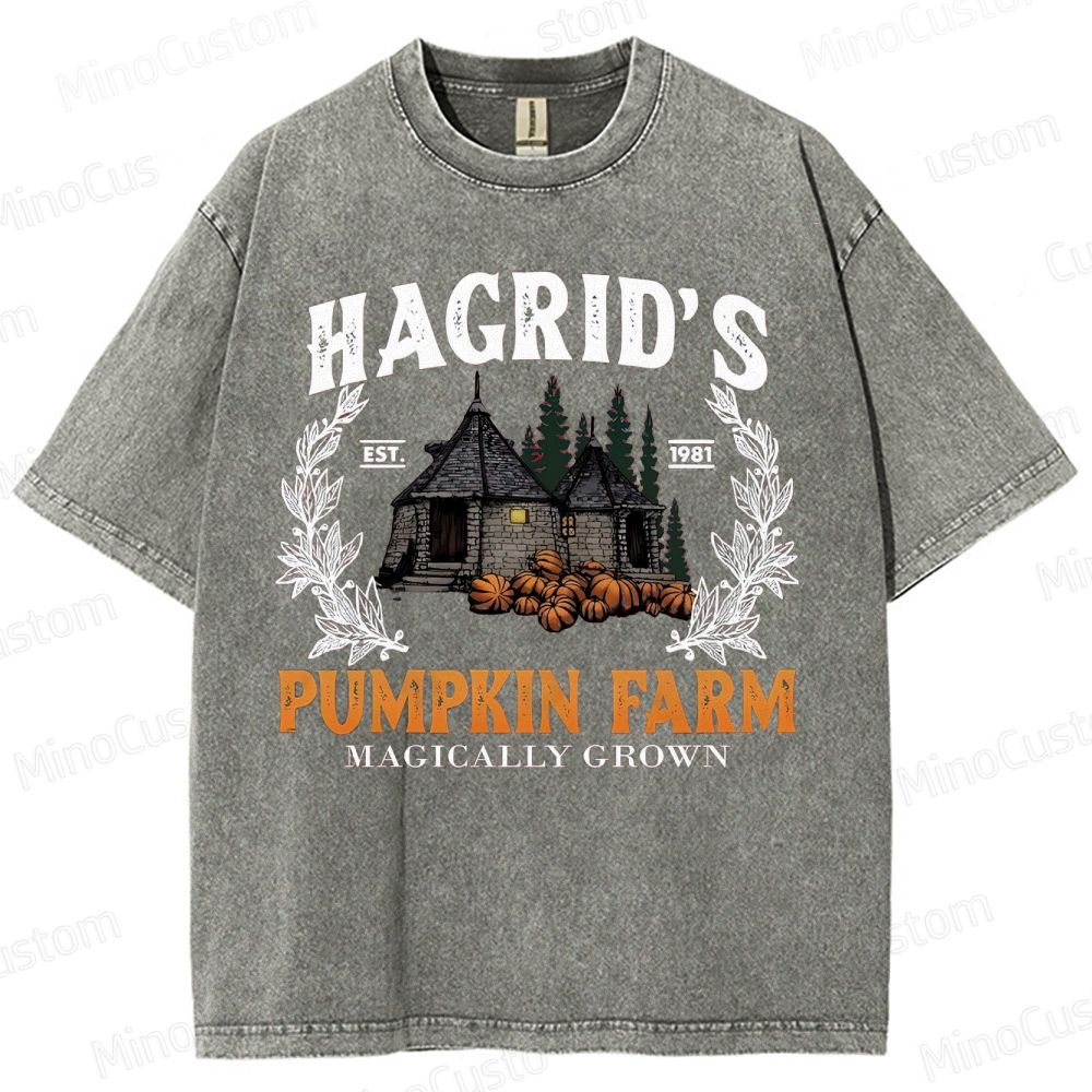 Hagrid's Pumpkin Farm Harry Potter Vintage Washed T - shirt