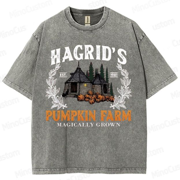 Hagrid's Pumpkin Farm Harry Potter Vintage Washed T - shirt
