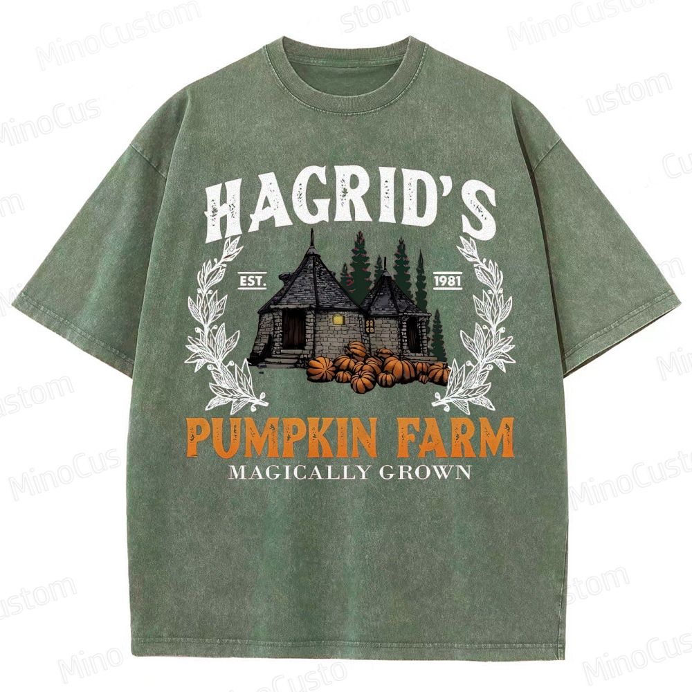 Hagrid's Pumpkin Farm Harry Potter Vintage Washed T - shirt