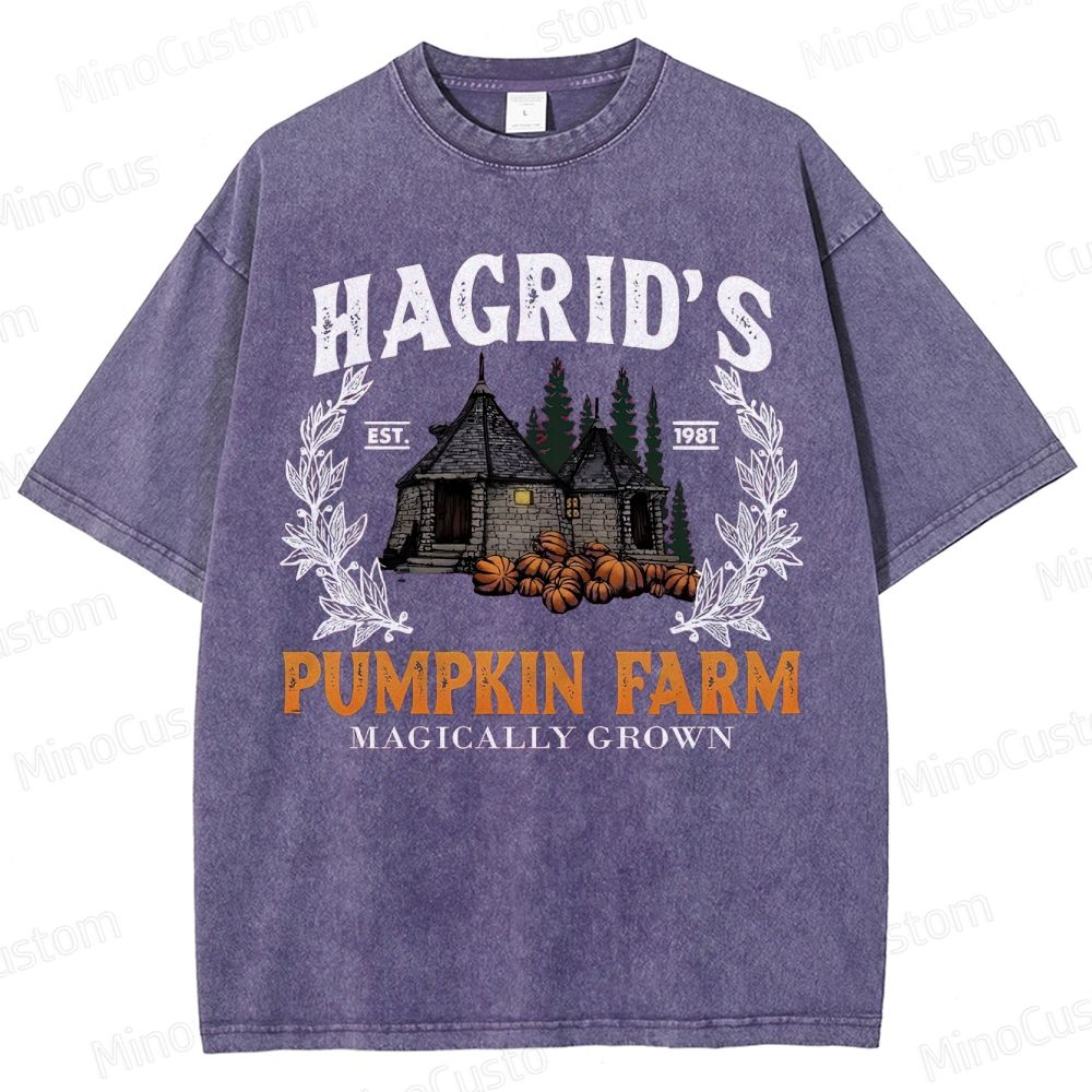 Hagrid's Pumpkin Farm Harry Potter Vintage Washed T - shirt