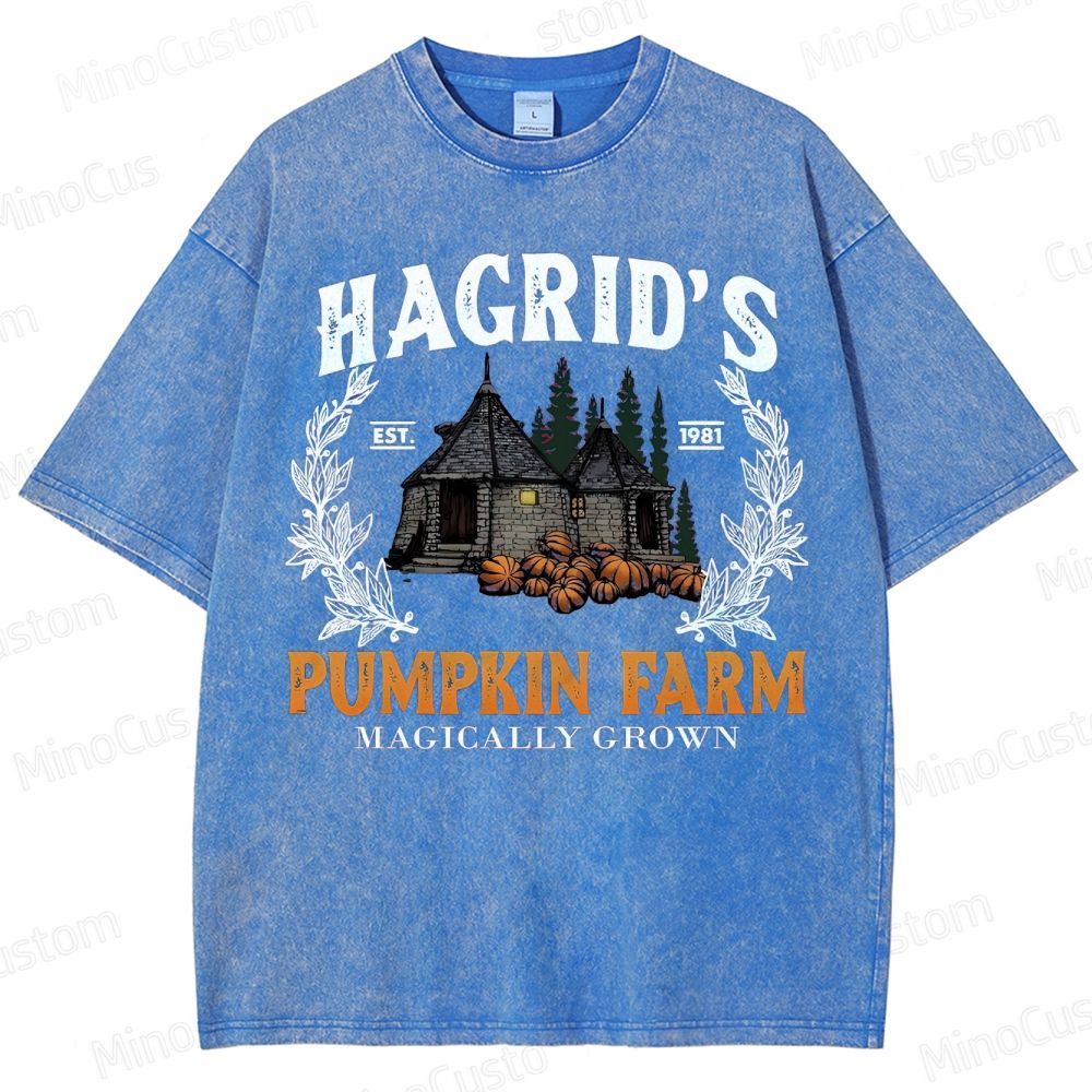 Hagrid's Pumpkin Farm Harry Potter Vintage Washed T - shirt