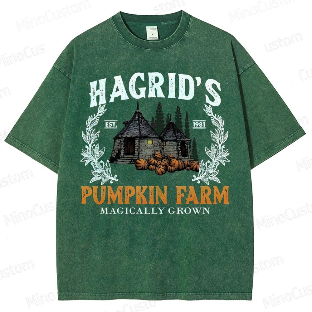 Hagrid's Pumpkin Farm Harry Potter Vintage Washed T - shirt