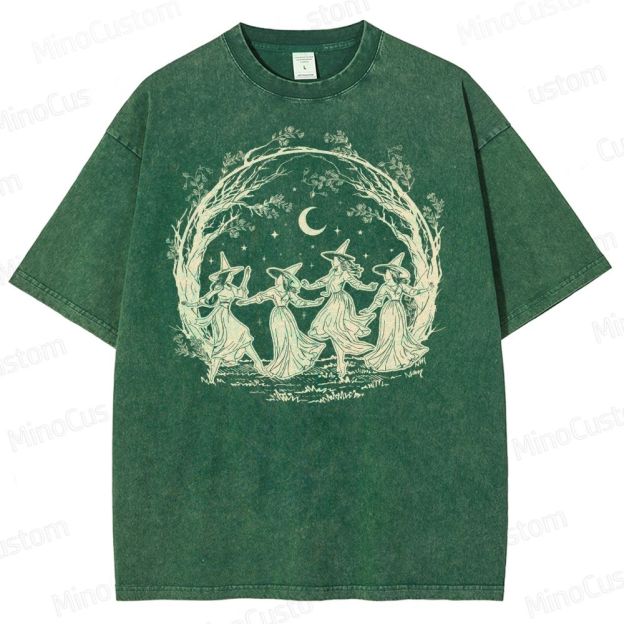 Halloween Witch Vintage Washed T-Shirt 