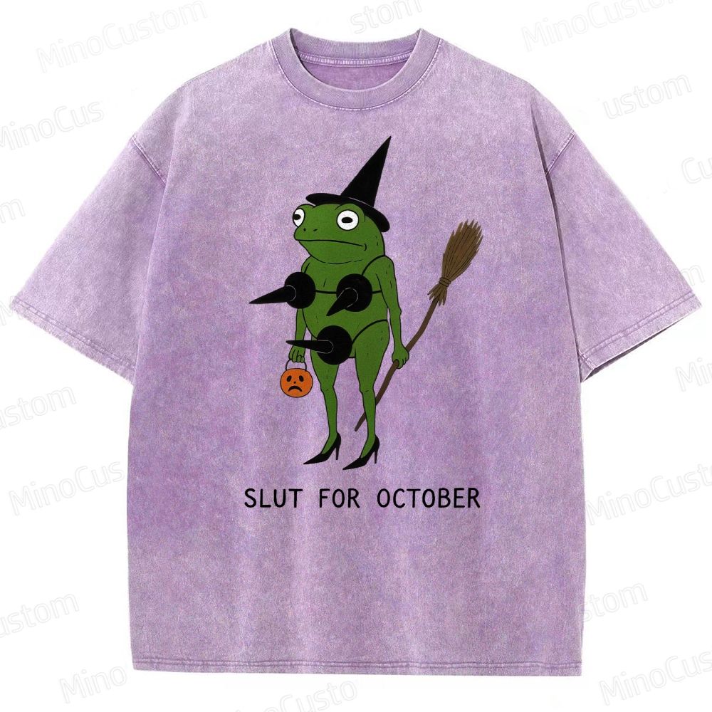 Funny Halloween Washed T-Shirt