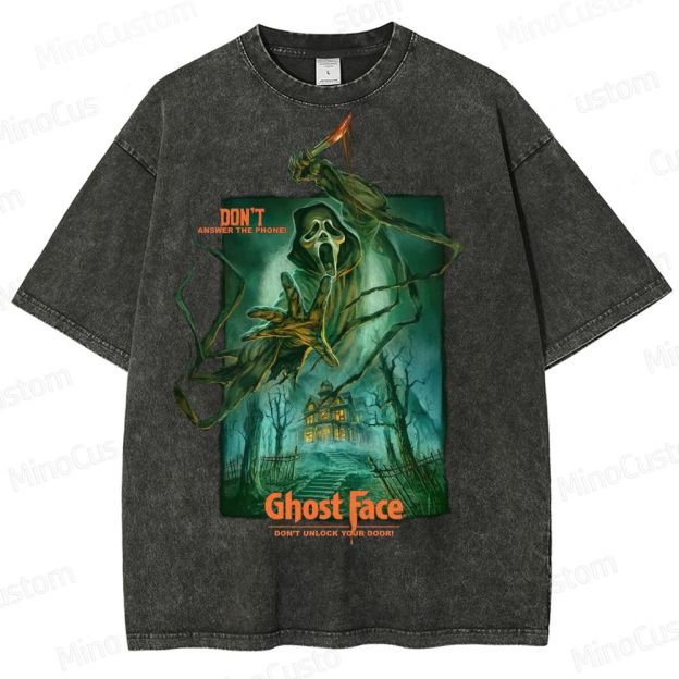 Scream Ghost Face "Don't Answer the Phone" Vintage Washed T - Shirt