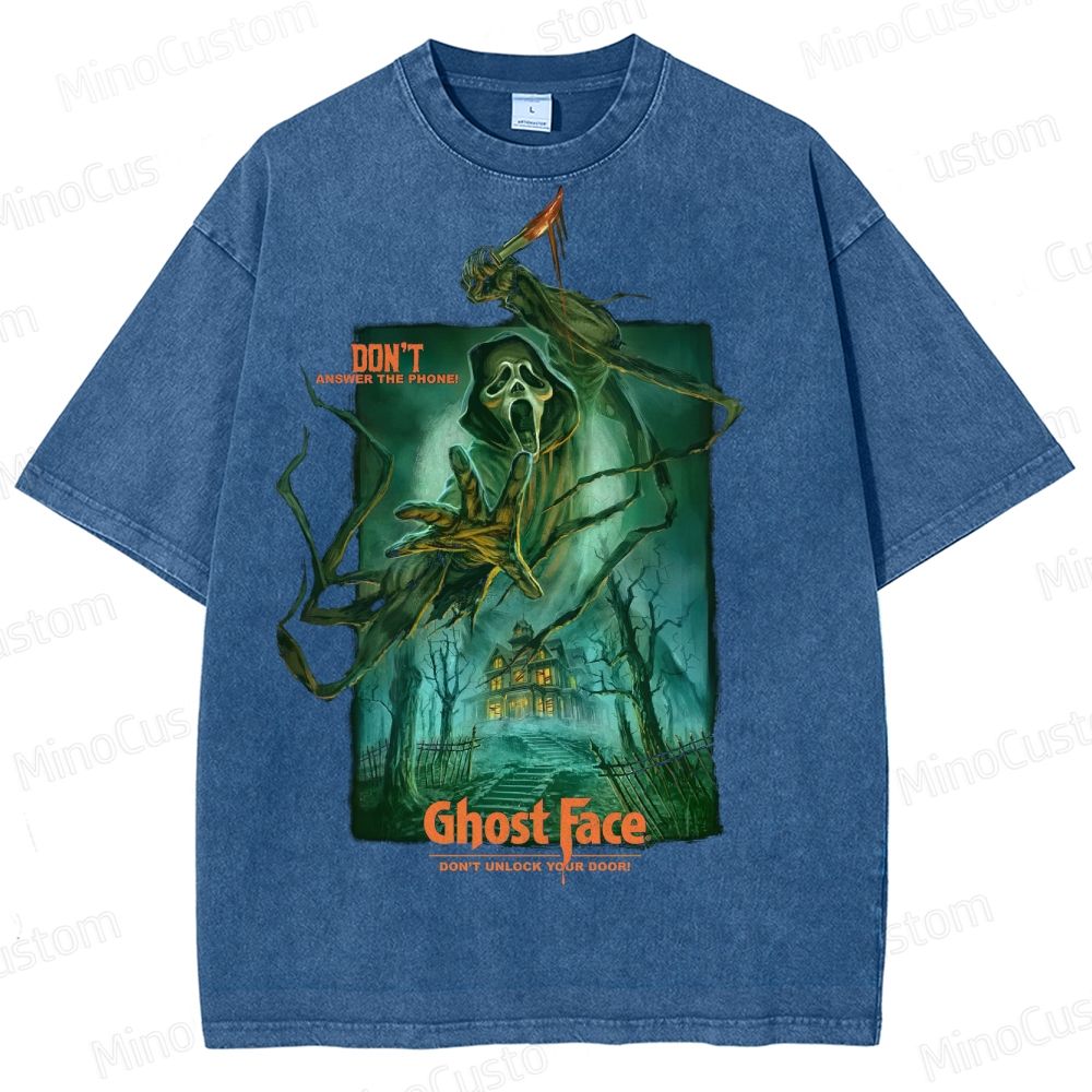 Scream Ghost Face "Don't Answer the Phone" Vintage Washed T - Shirt