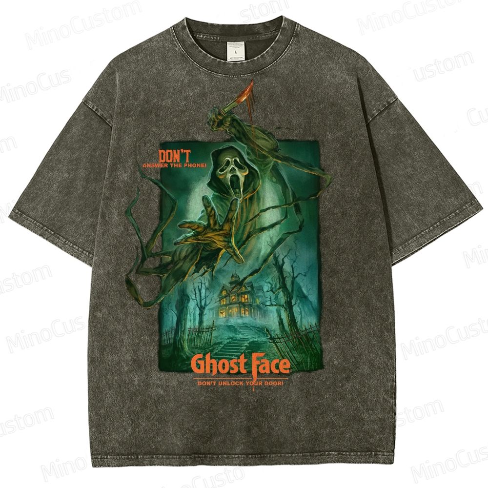 Scream Ghost Face "Don't Answer the Phone" Vintage Washed T - Shirt