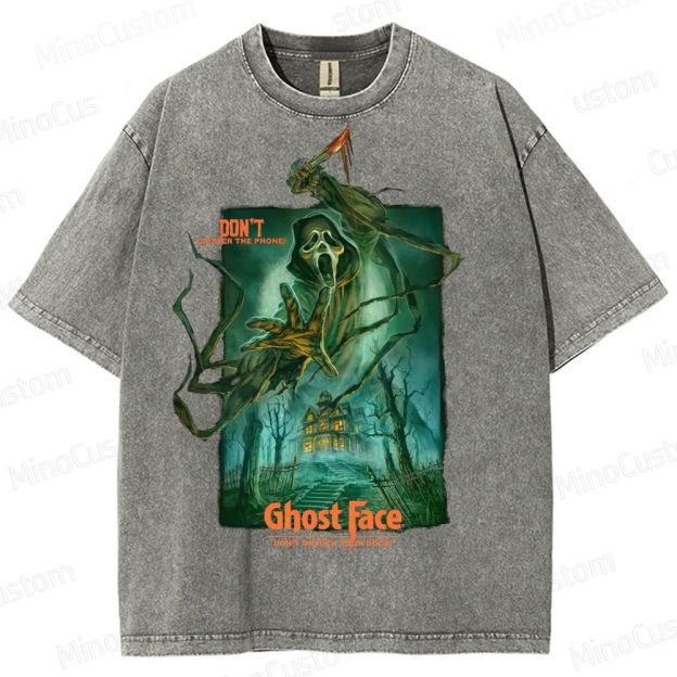Scream Ghost Face "Don't Answer the Phone" Vintage Washed T - Shirt