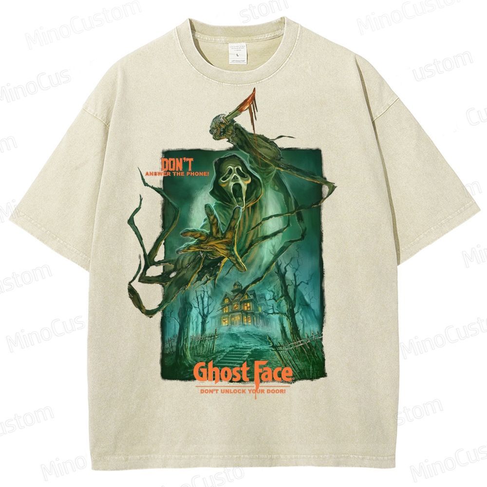 Scream Ghost Face "Don't Answer the Phone" Vintage Washed T - Shirt