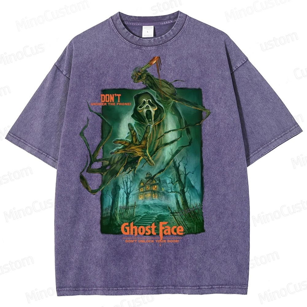 Scream Ghost Face "Don't Answer the Phone" Vintage Washed T - Shirt
