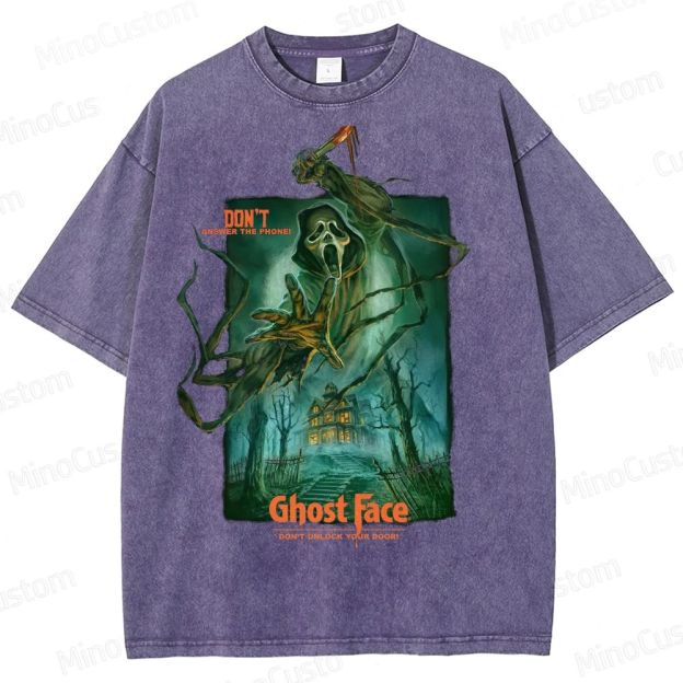 Scream Ghost Face "Don't Answer the Phone" Vintage Washed T - Shirt