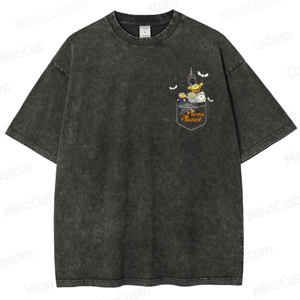 Pizza Planet Halloween Washed T-Shirt 