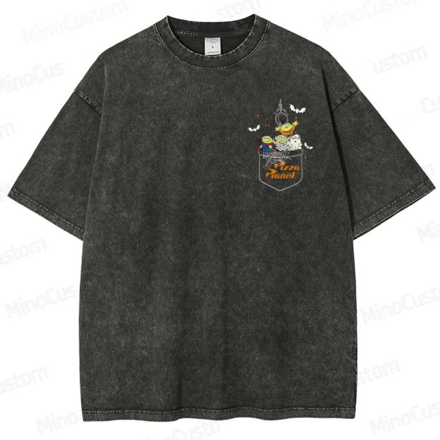 Pizza Planet Halloween Washed T-Shirt 