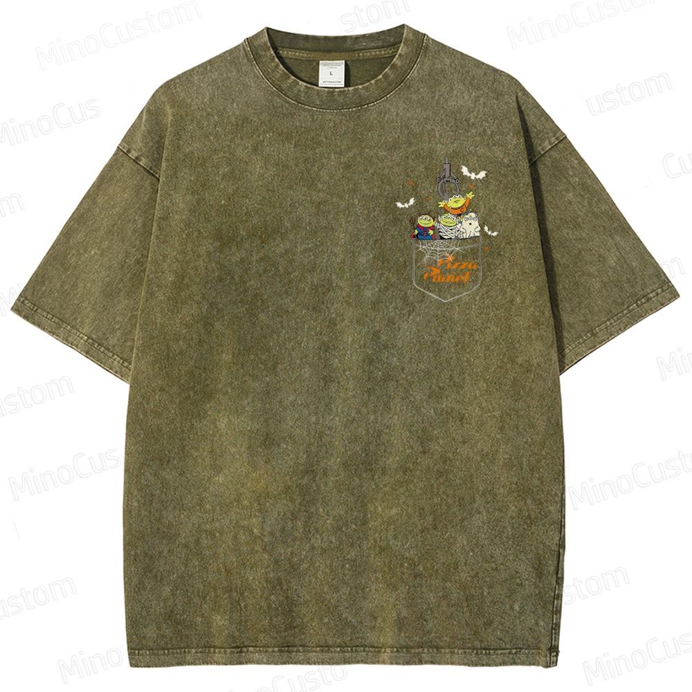 Pizza Planet Halloween Washed T-Shirt 
