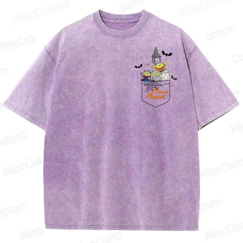 Pizza Planet Halloween Washed T-Shirt 