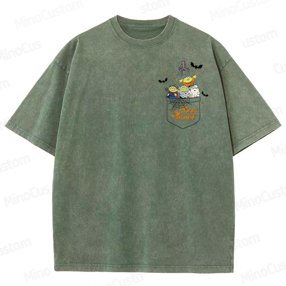 Pizza Planet Halloween Washed T-Shirt 