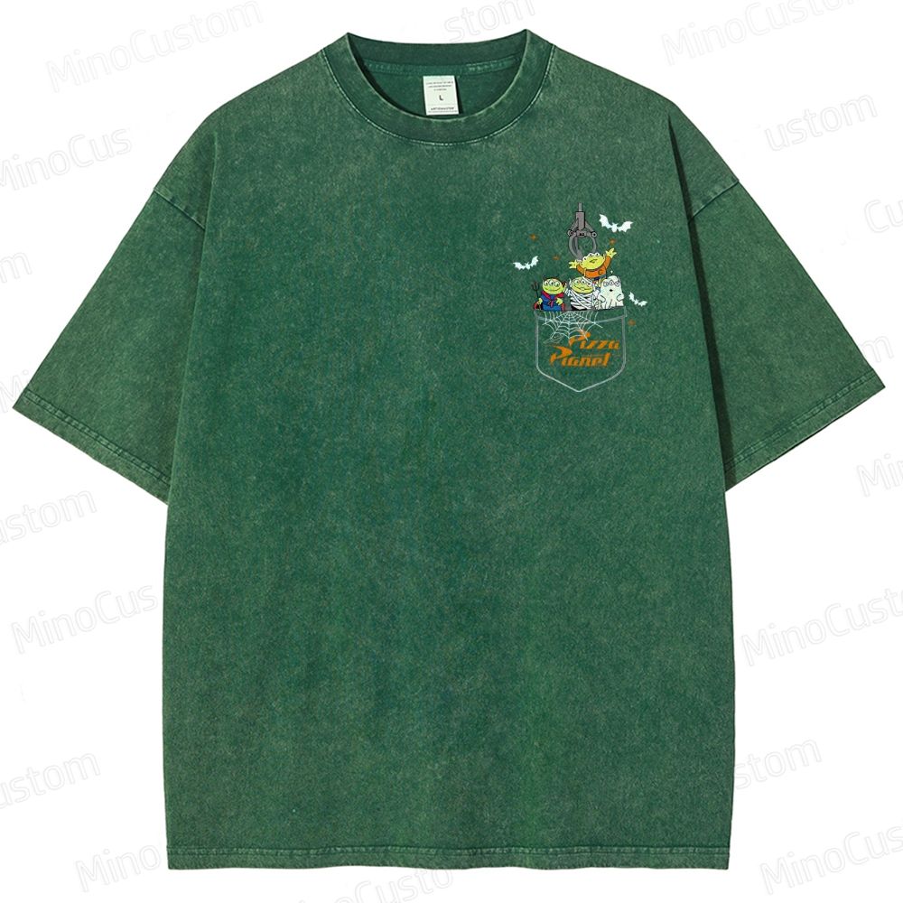Pizza Planet Halloween Washed T-Shirt 